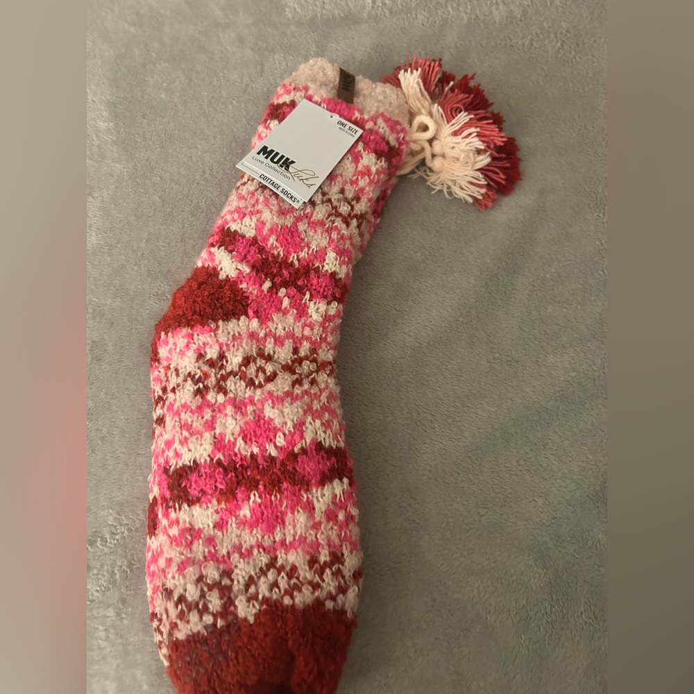 NEW Muk Luks Luxe Collection Cottage Socks sz 6-10